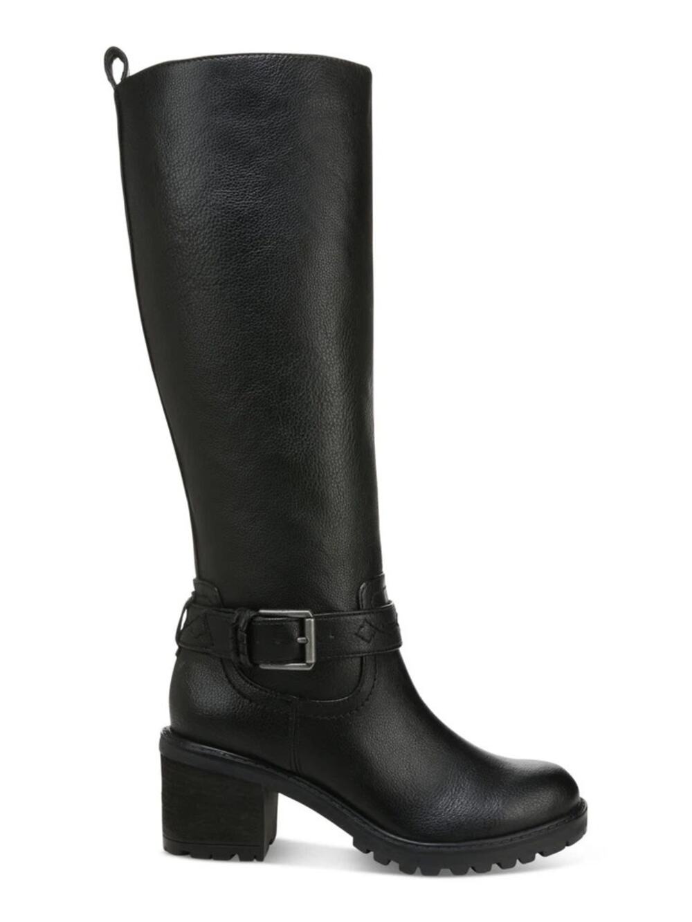 Zodiac Georgia Leather Round Toe Block Heel Riding Boots Womens US 5 Black NWOT